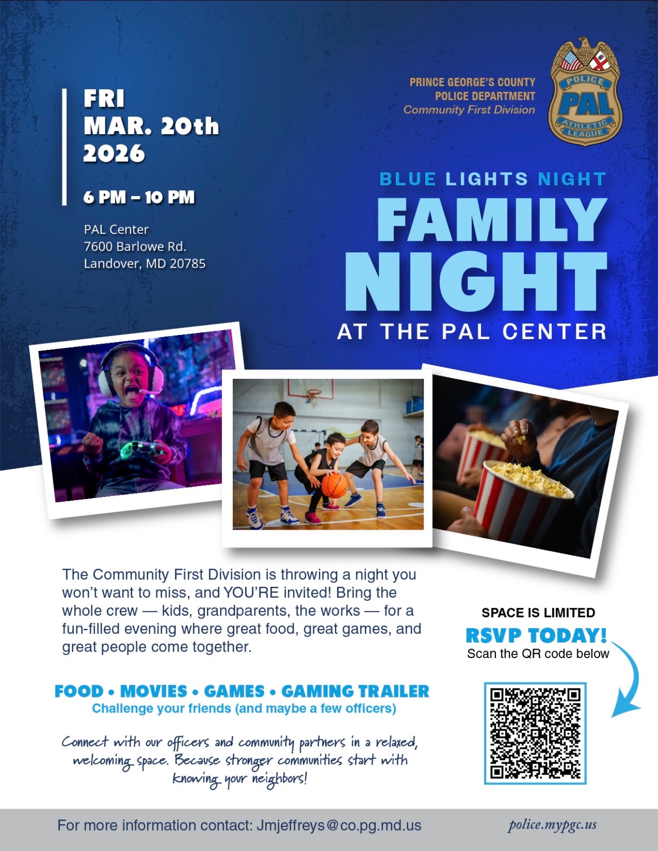Blue Lights Night: Family Night at the PAL